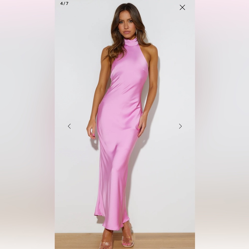 Hello Molly Pink Silk Gown